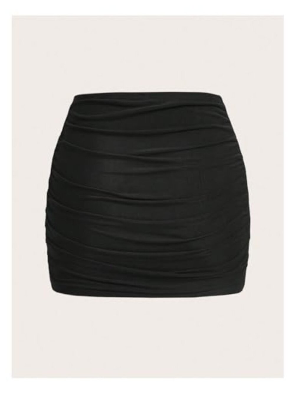 Mesh Ruched Low Rise Bodycon Mini Party Club Skirt - Picture 3 of 6